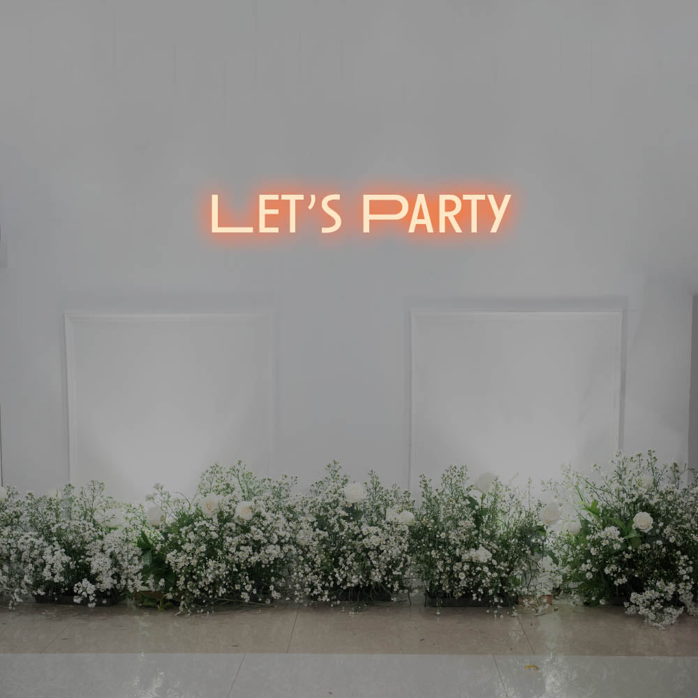 Let's Party LED Neon Sign – Perfect Wedding Decor