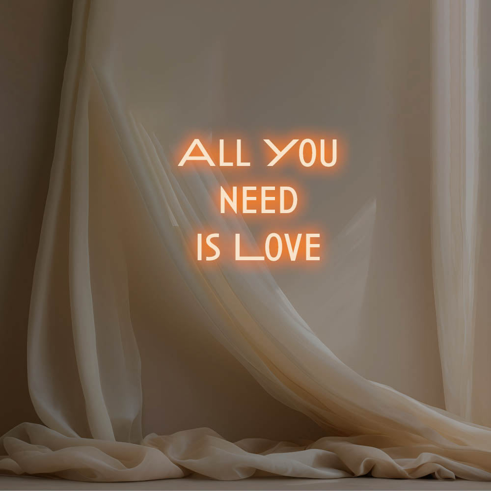 All You Need Is Love LED Neon Sign – Perfect Wedding Decor