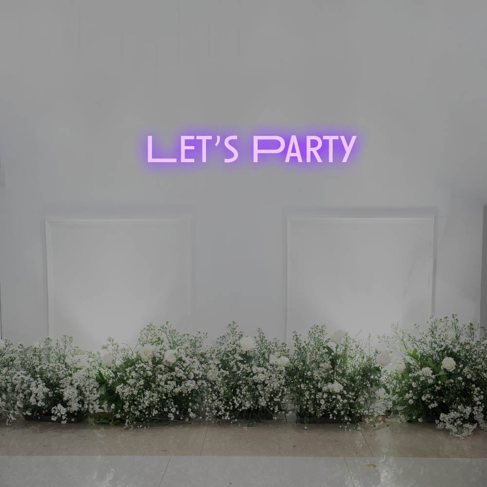 Let's Party LED Neon Sign – Perfect Wedding Decor