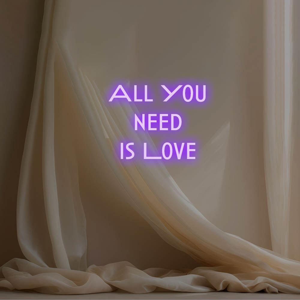 All You Need Is Love LED Neon Sign – Perfect Wedding Decor