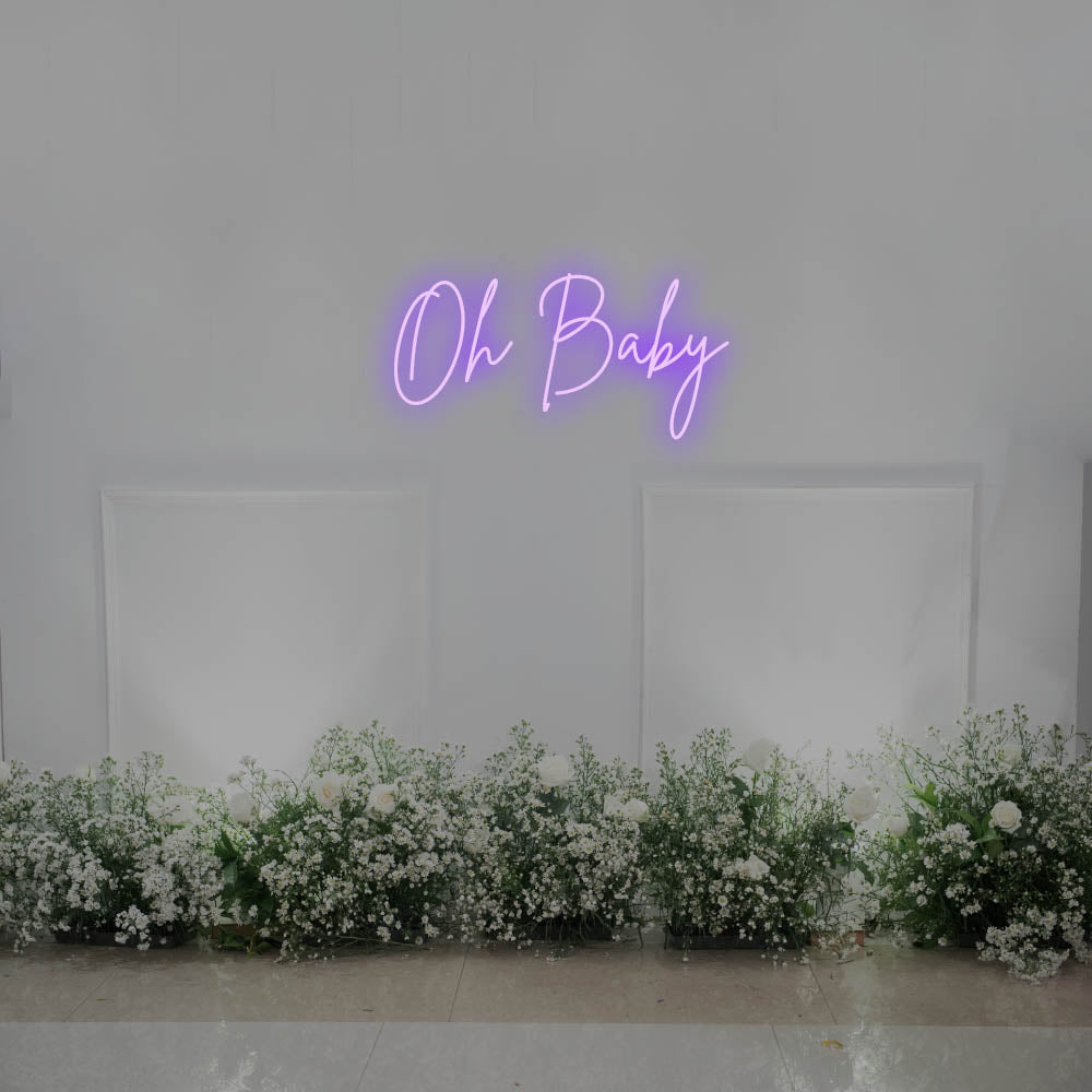 Oh Baby LED Neon Sign – Perfect Wedding Decor