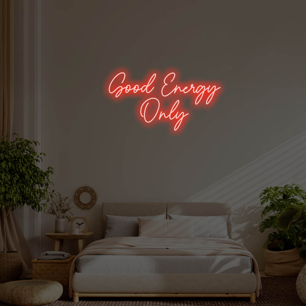 Good Energy Only LED Neon Sign – Perfect Pop Culture Decor