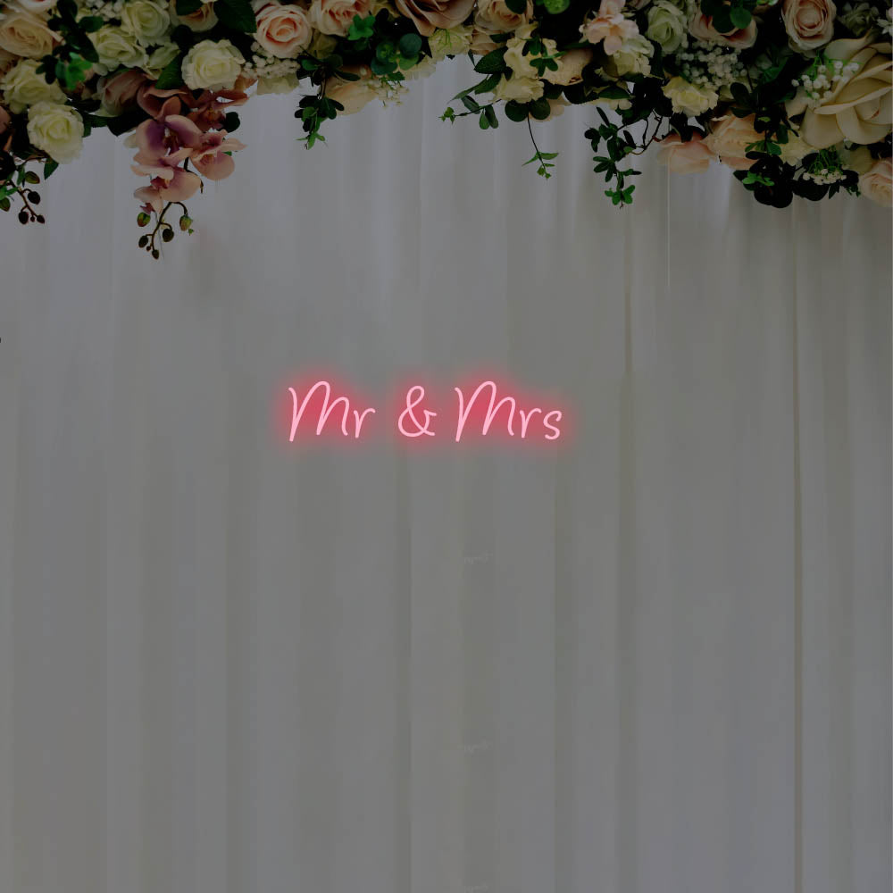 Mr & Mrs LED Neon Sign – Perfect Wedding Decor