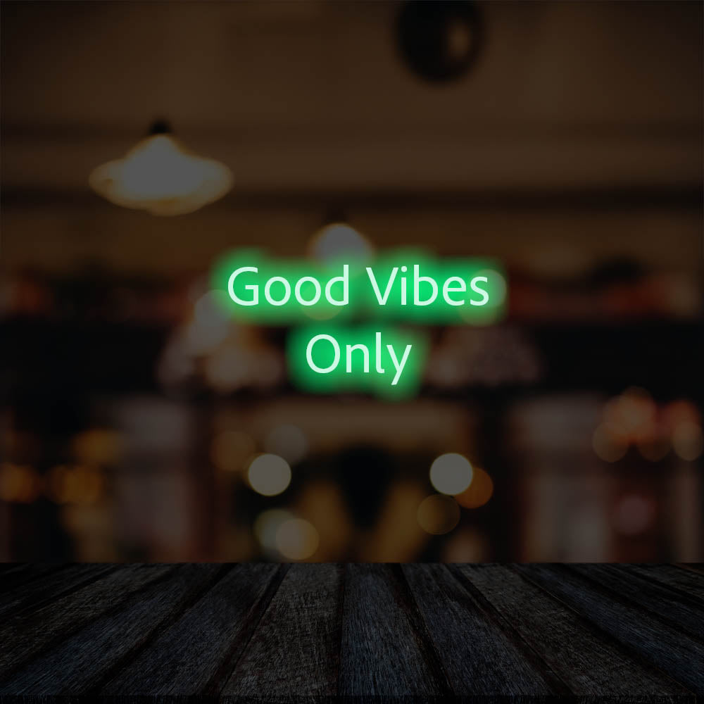 Good Vibes Only LED Neon Sign – Perfect Business Decor