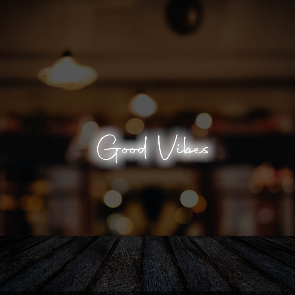 Good Vibes LED Neon Sign – Perfect Business Decor