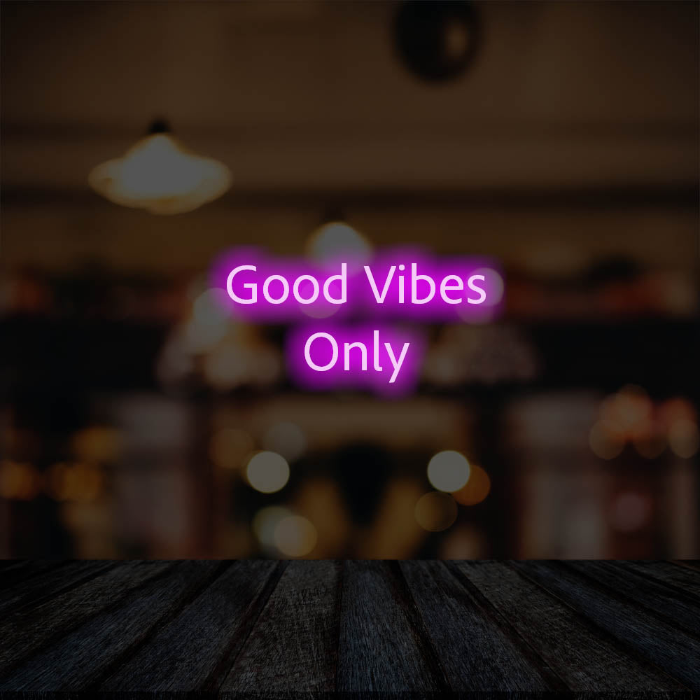 Good Vibes Only LED Neon Sign – Perfect Business Decor