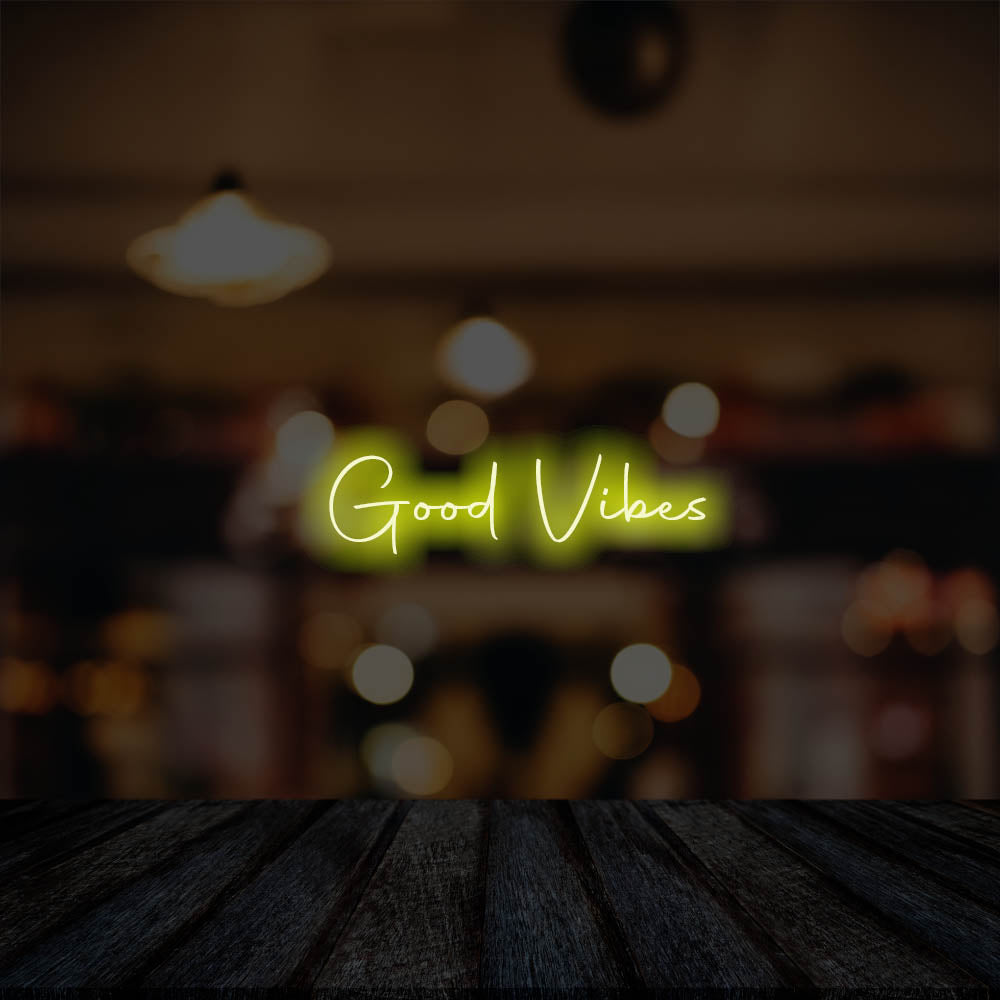 Good Vibes LED Neon Sign – Perfect Business Decor