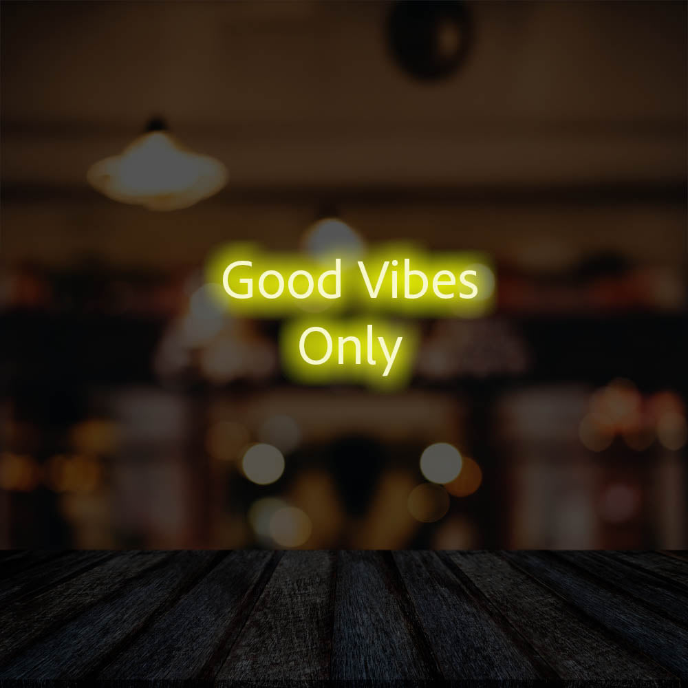 Good Vibes Only LED Neon Sign – Perfect Business Decor
