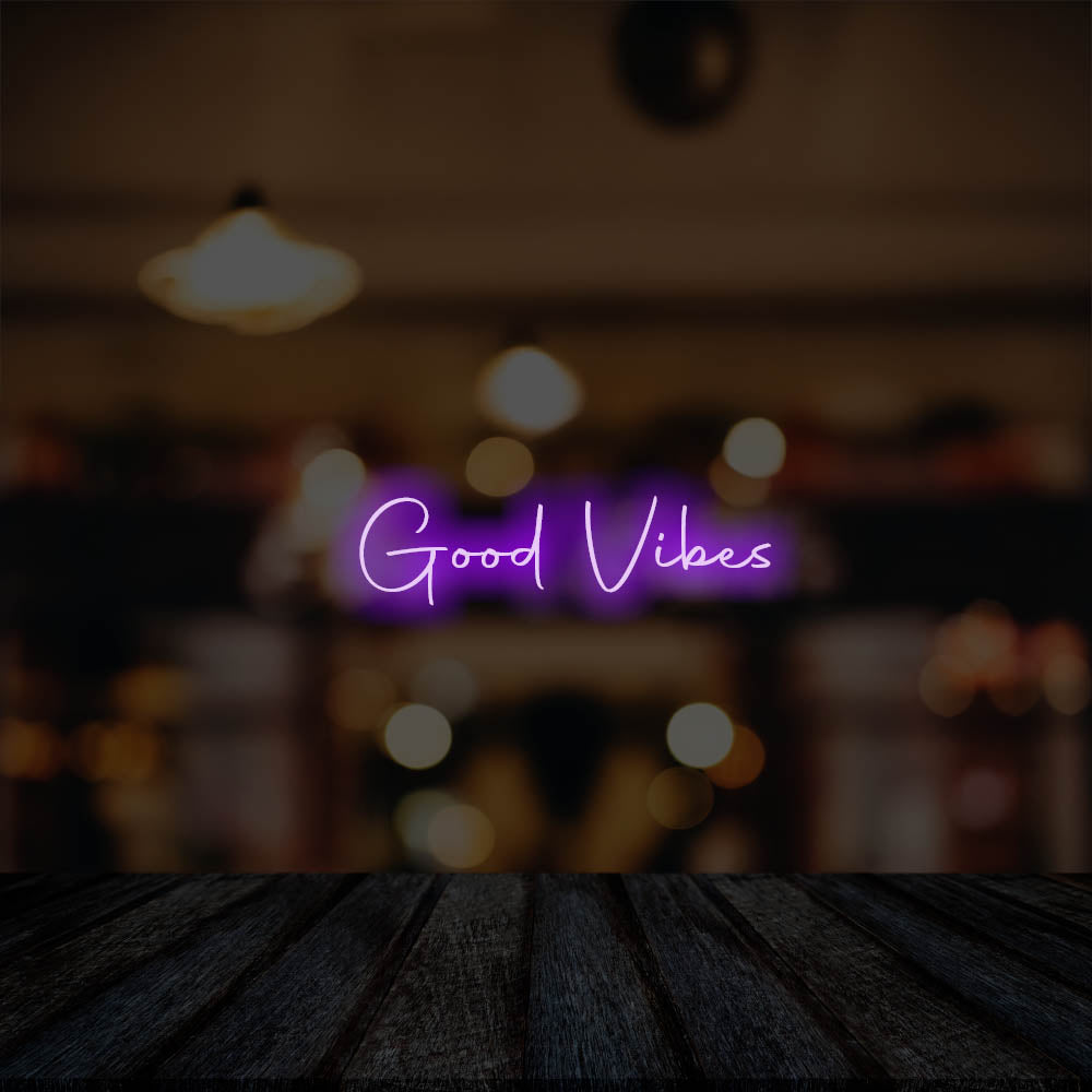 Good Vibes LED Neon Sign – Perfect Business Decor