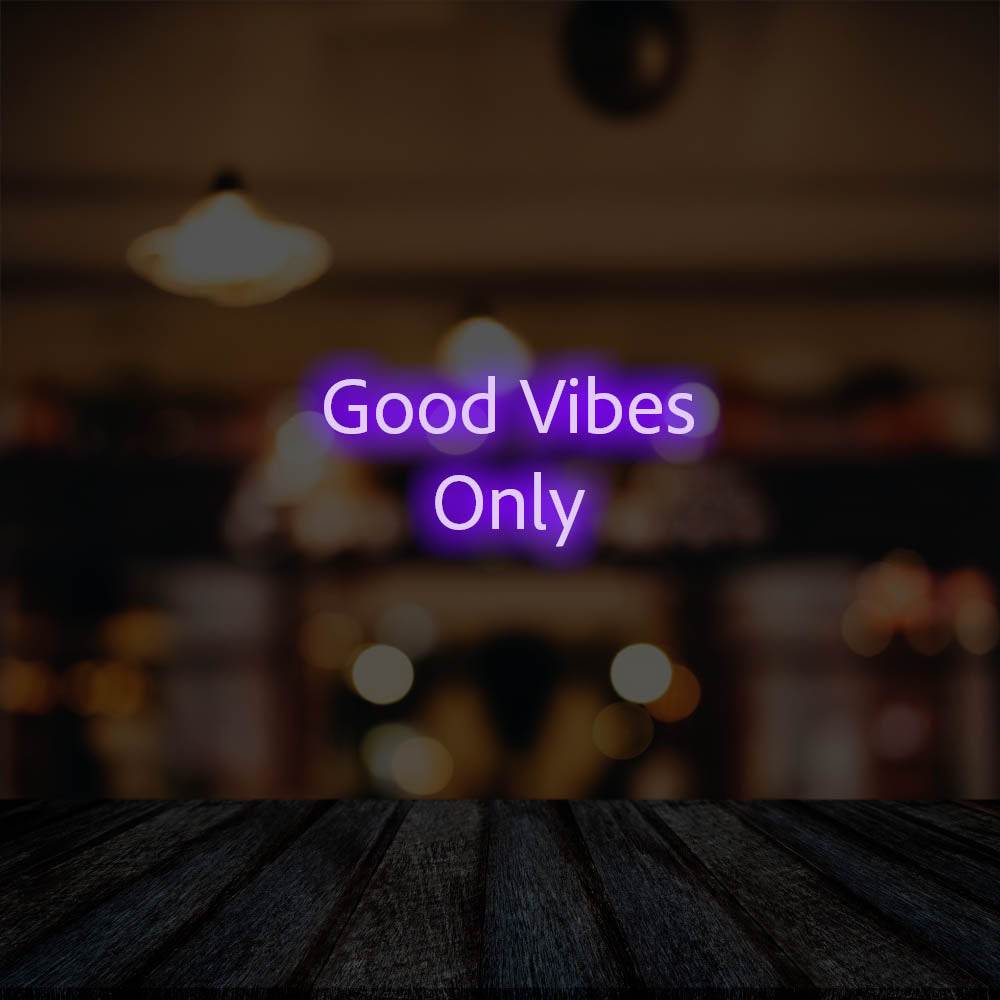 Good Vibes Only LED Neon Sign – Perfect Business Decor